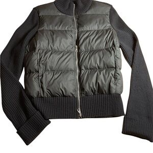 Polo Jeans Co Ralph Lauren Down Knit Hybrid Jacket Black Lg Y2K Grunge Street